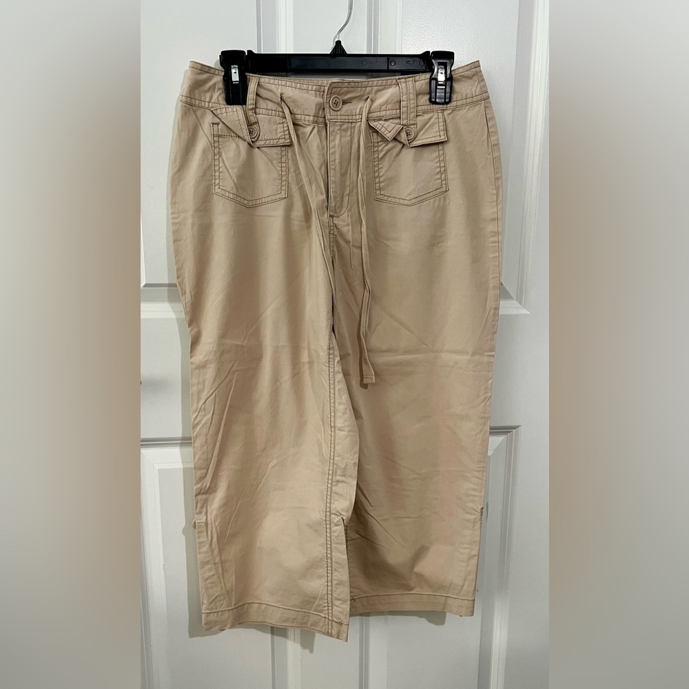 ** Clearance Discounted** St. John's Bay Stretch Cropped Pants in Tan